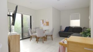 Leumeah SIL housing - living and dining area