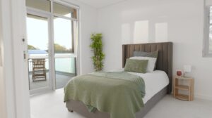 Leumeah SIL housing - bedroom with private balcony
