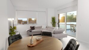 Leumeah SIL housing - living area opening to balcony